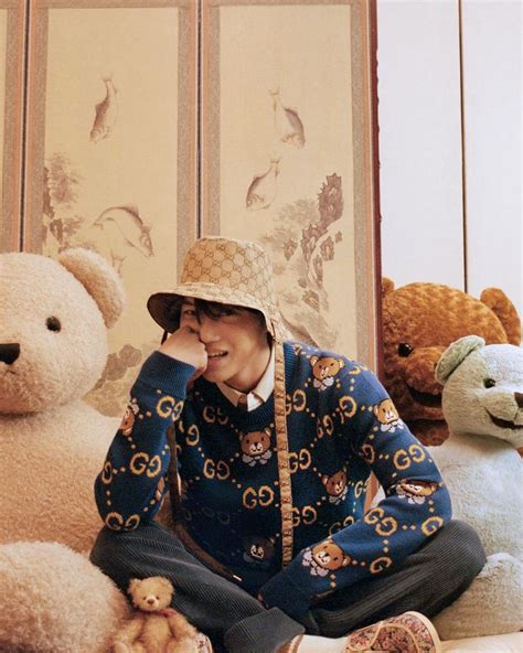 gucci bear sweater kai|kai Gucci teddy bear collection.